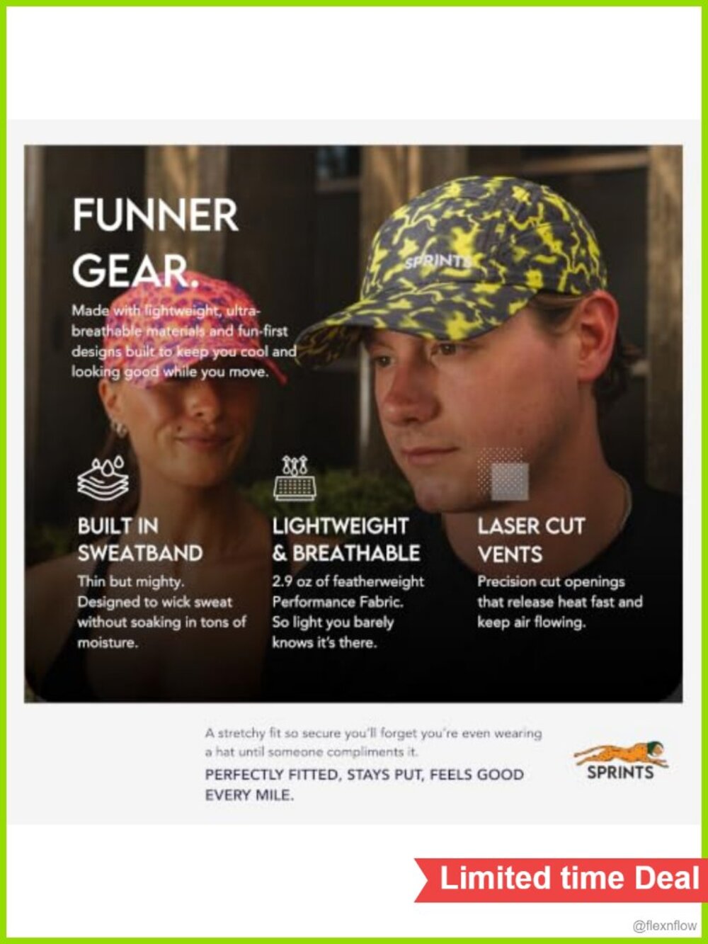 Quick Dry Lightweight Running Racing Cap Adjustable Performance Hat - Picture 5 of 6